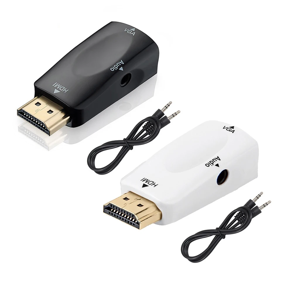 

1080P HDMI Male to VGA Female Adapter Video Converter with o Output N3