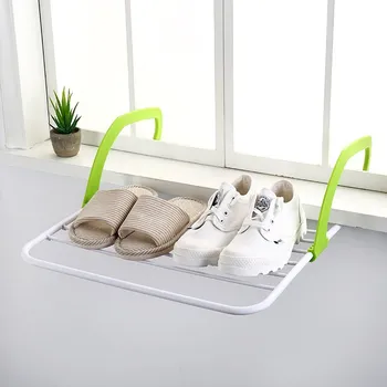 

2019 Balcony drying rack radiator drying shoe rack folding hanging cool clothes shelf window small drying rack