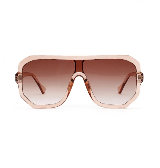pink brown Kingswit новые модные квадратные солнцезащитные очки для женщин Роскошные дизайнерские очки большие черные тёмные очки выше размера солнцезащитные очки Oculos UV400 - Цвет линз: pink brown