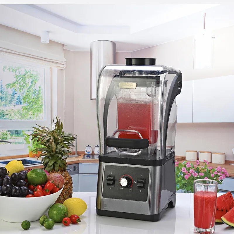 1600W Ice Blender Smoothie Maker Speeds Food Mixers Ice Crusher Juicer Fruit Food Processor Low Noise 3 Gear for Commercial Home