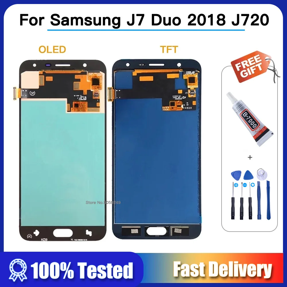 Oled 5.5 ''עבור Samsung Galaxy J7 Duo 