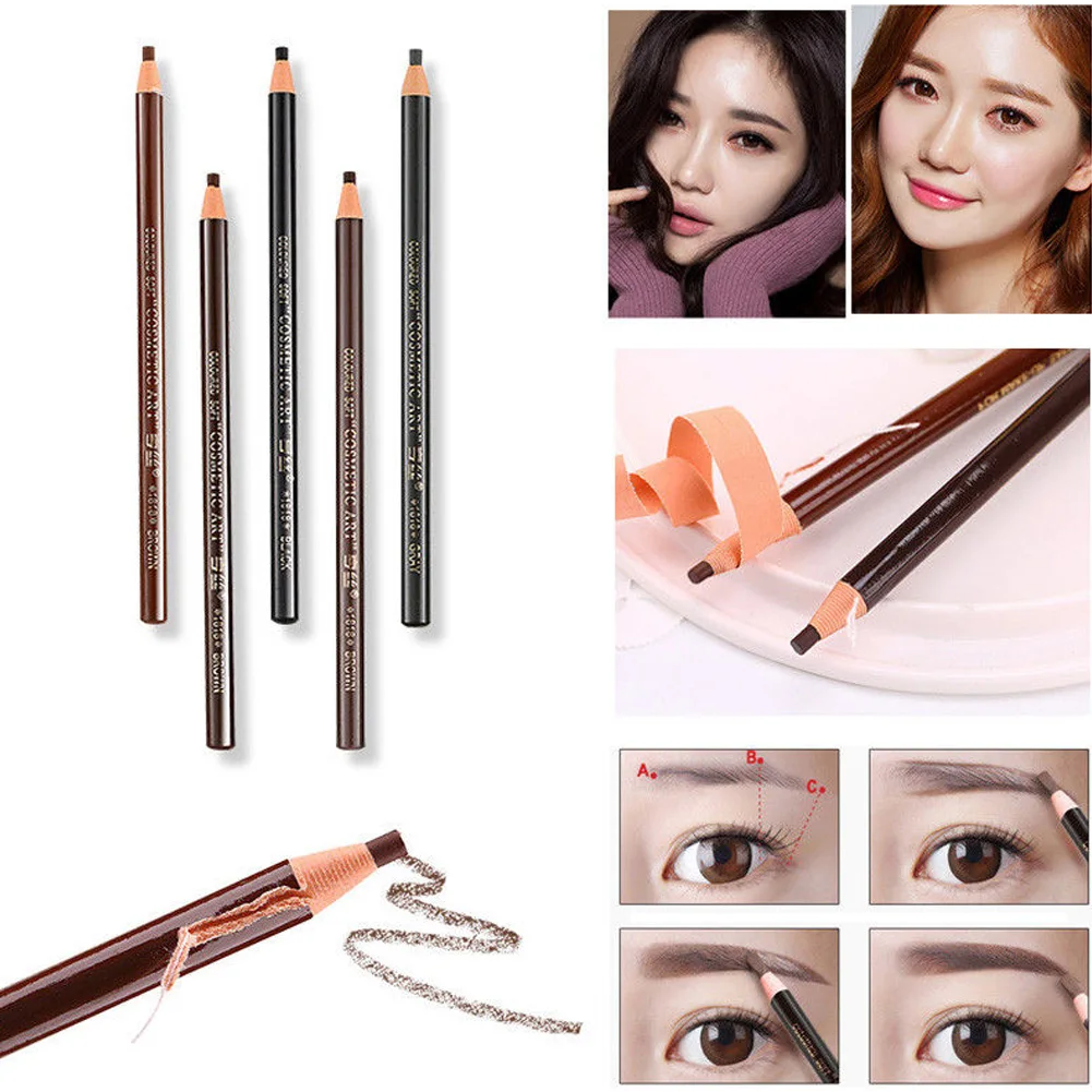 Microblading, карандаш для бровей, подводка для макияжа, инструмент для макияжа, водонепроницаемый, натуральный, долговечный, тянущийся, карандаш для глаз