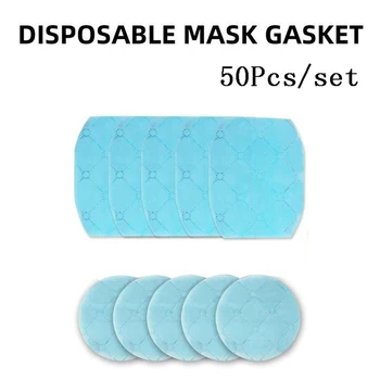 

50Pcs Square Disposable 3 Layer Masks Gasket Safety Anti Dust And Haze Breathable Mouth Mask Replacement Pad Square Cotton Mat