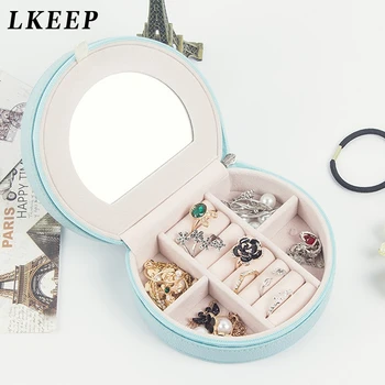 

New Travel Jewelry Organizer Cosmetic Bag Makeup Bag Organizer Beauty Kit Pouch Earrings Storage Container Gift Bag For Girl