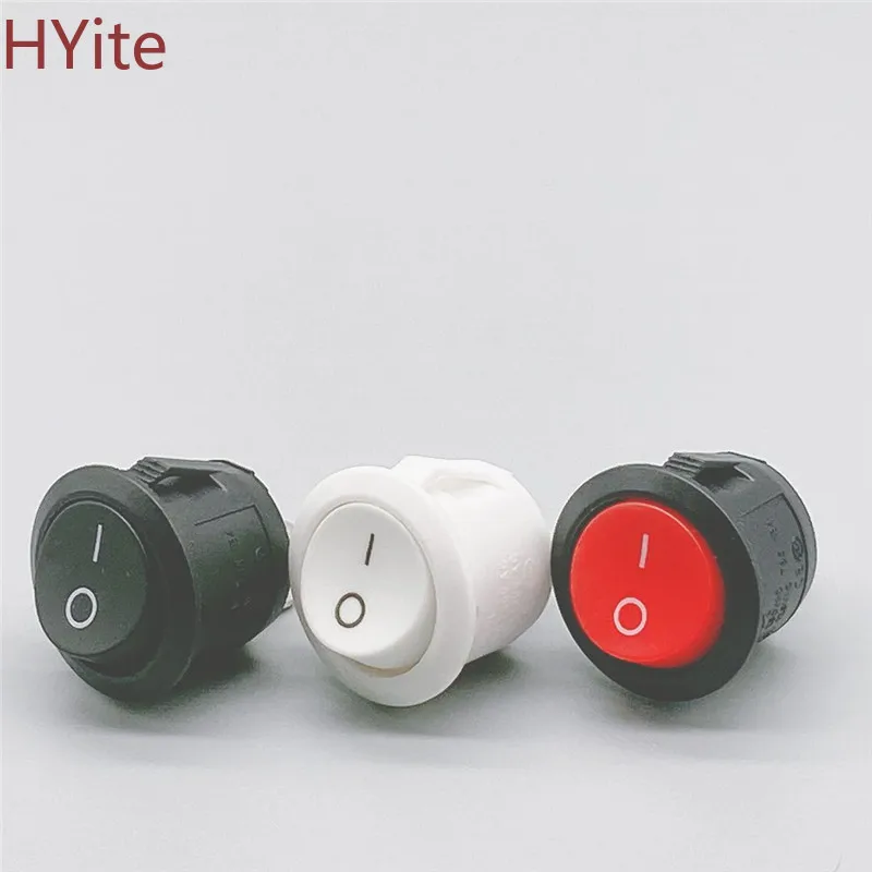 5PCS ON-OFF SPST Small Round Boat Rocker Switch Waterproof Coat 2-PIN Black Mini 5PCS ON-OFF SPST Small Round Boat Rocker Switch Waterproof Coat 2-PIN Black Mini
