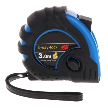 

3m 5m 7.5m Retractable Tape Measure 3-Way-Lock Metric Rubber Measuring Tape Rule