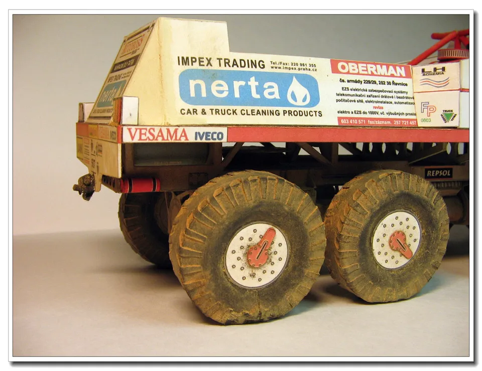 Mimi  TATRA 813 Extreme Truck Trial 1:32 Dakar Rally Mini Origami