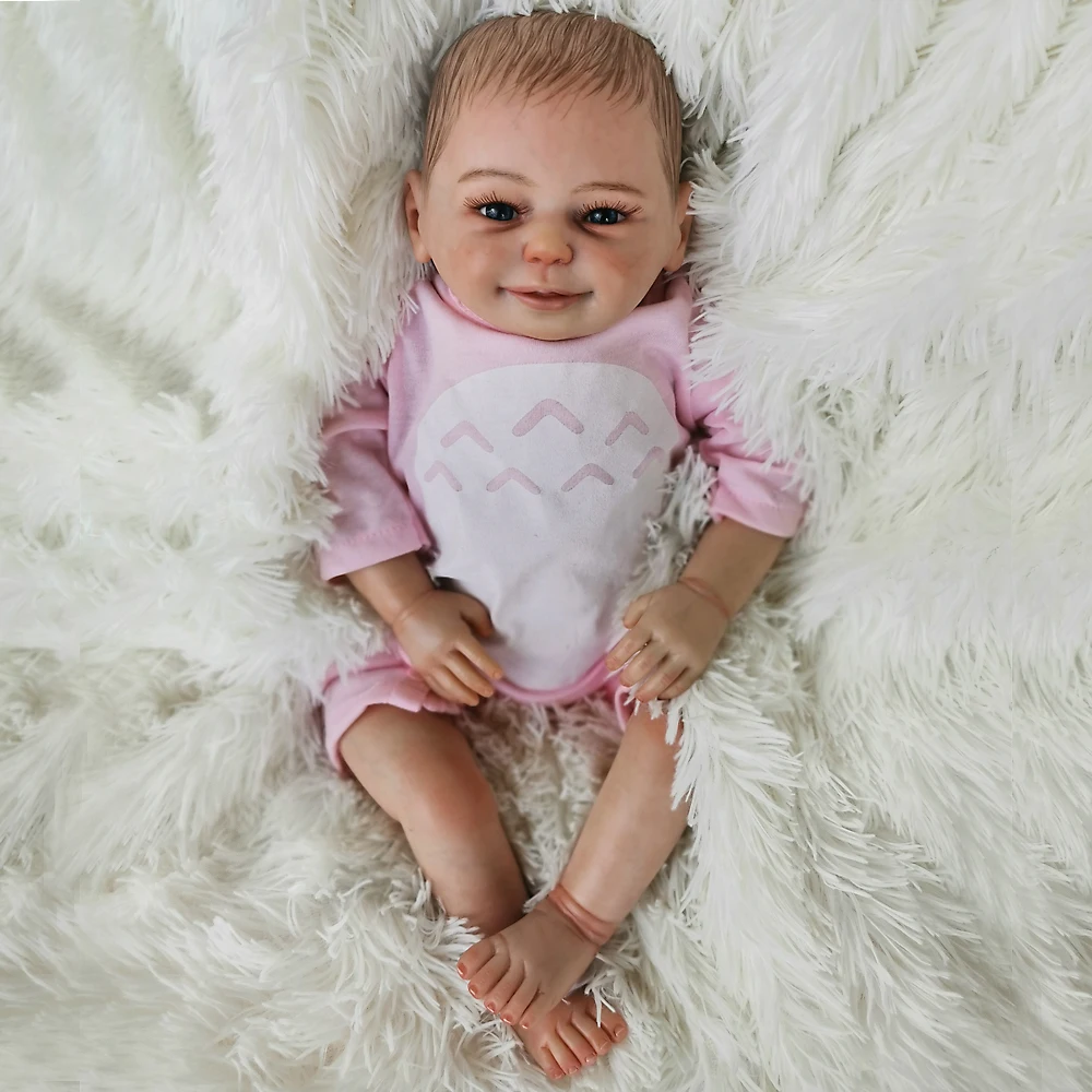 Reborn Baby Dolls Реалистичная богатая живопись 20 дюймов куклы живые Новорожденные ребенок малыш игрушка для детей Подарки