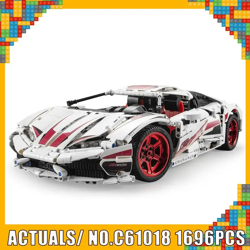 CADA LP610 RC супер гоночный автомобиль кирпичи совместимые технические Модели Строительные блоки Дистанционное управление автомобиль Гоночные Игрушки для детей
