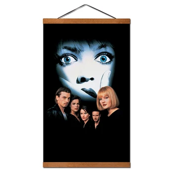 

Scream 1-4 Movie Wall Art Posters and Prints Hanging Scroll Canvas Painting With Solid Wood Ready to Hang