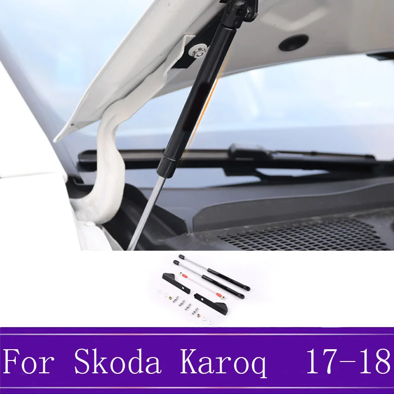 

2Pcs/Set Car Front Hood Engine Cover Hydraulic Rod Strut Spring Shock Bar Fit For Skoda Karoq 2017 2018 Car Accessories