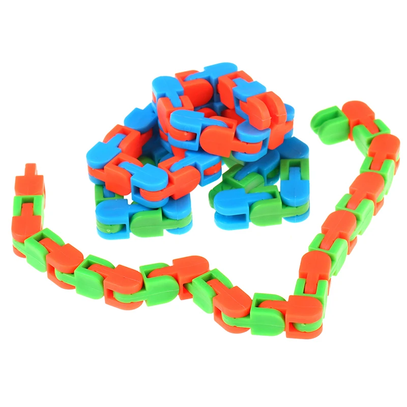 Wacky Tracks Snap and Click Toys Kids Autism Snake Puzzles Classic Sensory *YU 