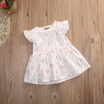 

Ruffled Sleeve Floral Print Dress For Baby Girl