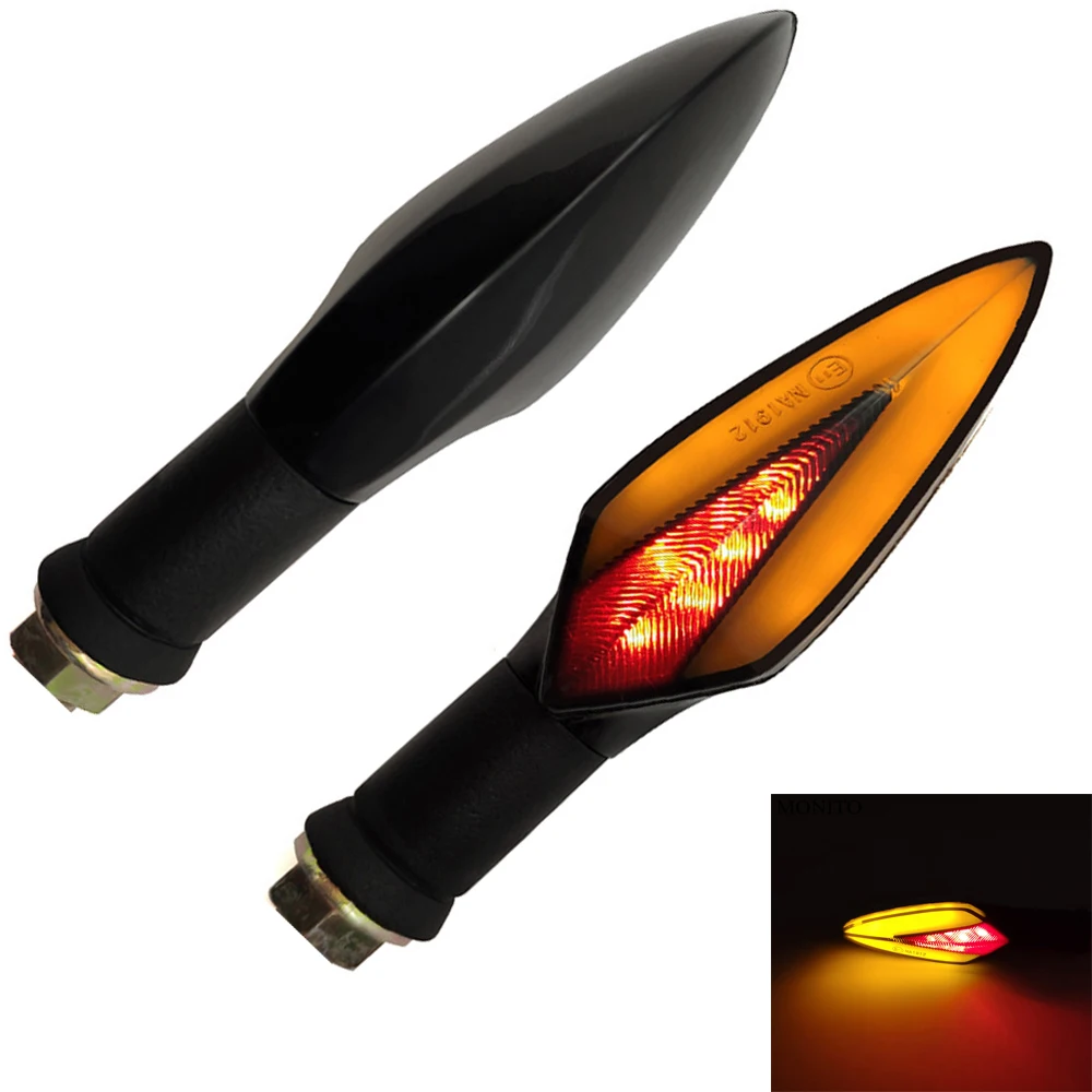 

LED Motorcycle Turn Signals Light Tail Lights Motor Accessories Yellow Red Lamp For Kawasaki ZRX1100 ZRX1200 zrx 1200 ZX11 zx 11