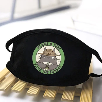 

Totoro Anime Cartoon Cute Print Mens/Women Masks Comfortable Polyester Dust-Proof Antibacterial Mouth Muffle Respirator Mask