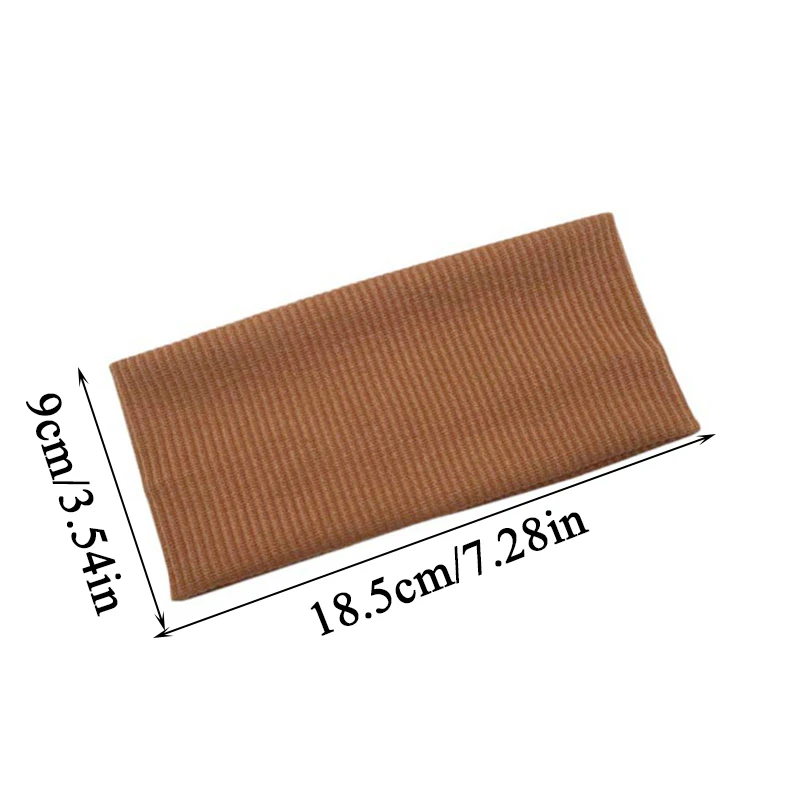hair clips Casual Headbands Women Wide Headband Hair Accessories Solid Color Stretch Knitted Hairband Cotton Headband Elastic Hair Bands shein hair accessories