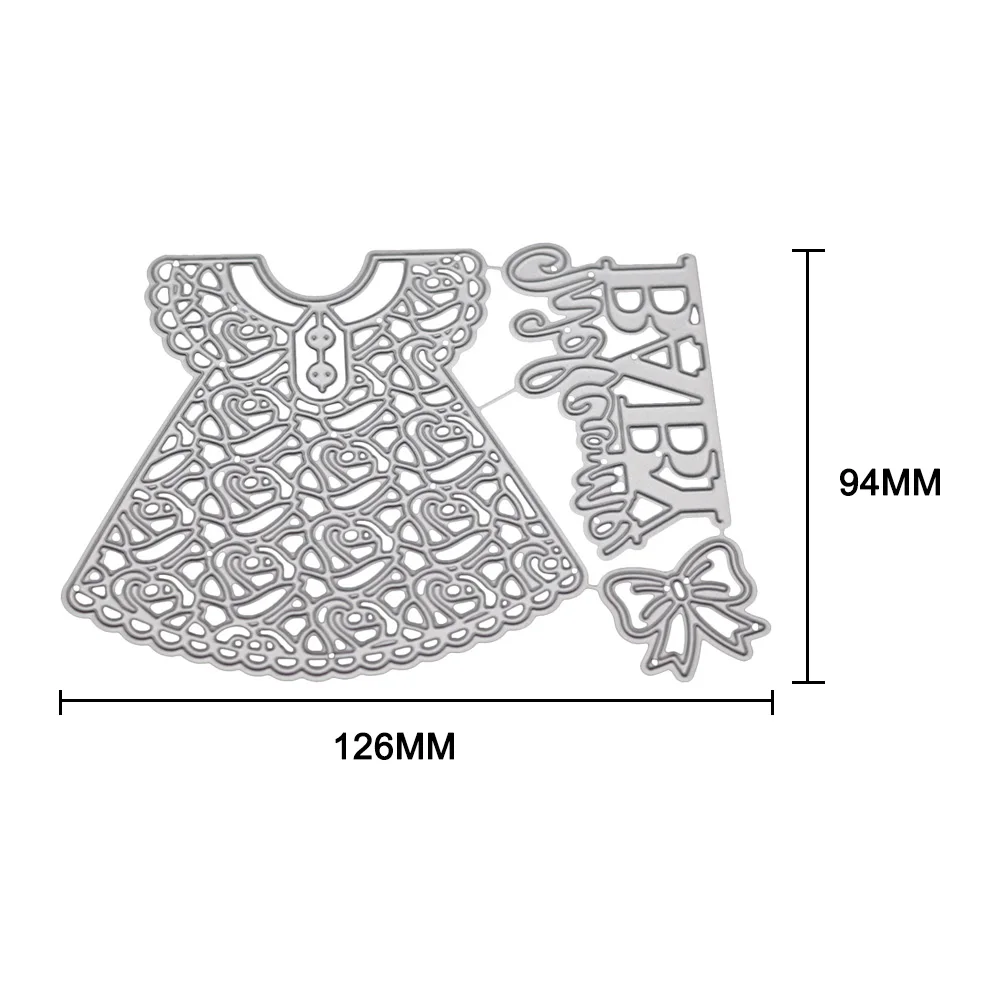 1 комплект из углеродистой стали режущие штампы детское платье скрапбук бумага ремесло тиснение удар трафарет плесень TB