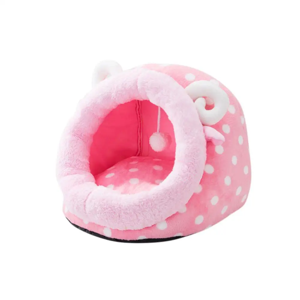 Pet Cartoon Cave Nest теплый домик для собак кошек со съемным моющимся спальным ковриком подходит для домашних животных всех размеров - Цвет: A4