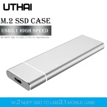 Утхай T24 USB3.1 Тип C M.2 NGFF SSD HDD корпус M2 к USBC корпуса переносного жесткого диска HDD чехол для 2230/2242/2260/2280 M2 с кабелем