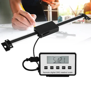 

0-150/300mm Led Scale For Milling Lathe Ruler LCD Display Linear Tool Durable Measuring Remote Portable Digital Readout Magnetic