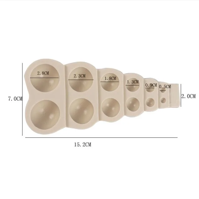 Újrahasznosítható Félteke Gyöngygömb Szilikon Torta Penészszappan Fondant Csokoládé Penész Barkács Sütés Konyhai Főző Sütemény Díszítő Szerszámok - Image 3
