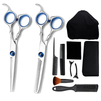 

Professional Hairdressing Scissors Kit Stainless Steel Barber Scissors Tail Comb Hair Cloak Hair Cut Comb Styling Tool