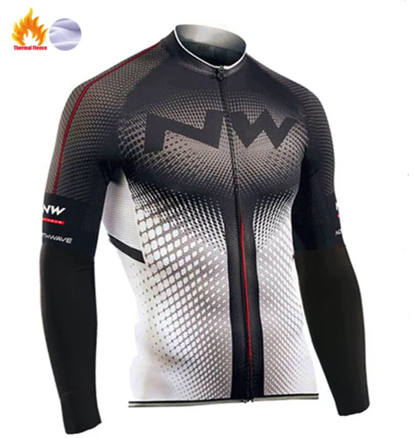 18 MTB Одежда Pro Team NW Зимняя Теплая Флисовая велосипедная одежда для мужчин Northwave Джерси костюм для езды на велосипеде на открытом воздухе комбинезон комплект - Цвет: 18