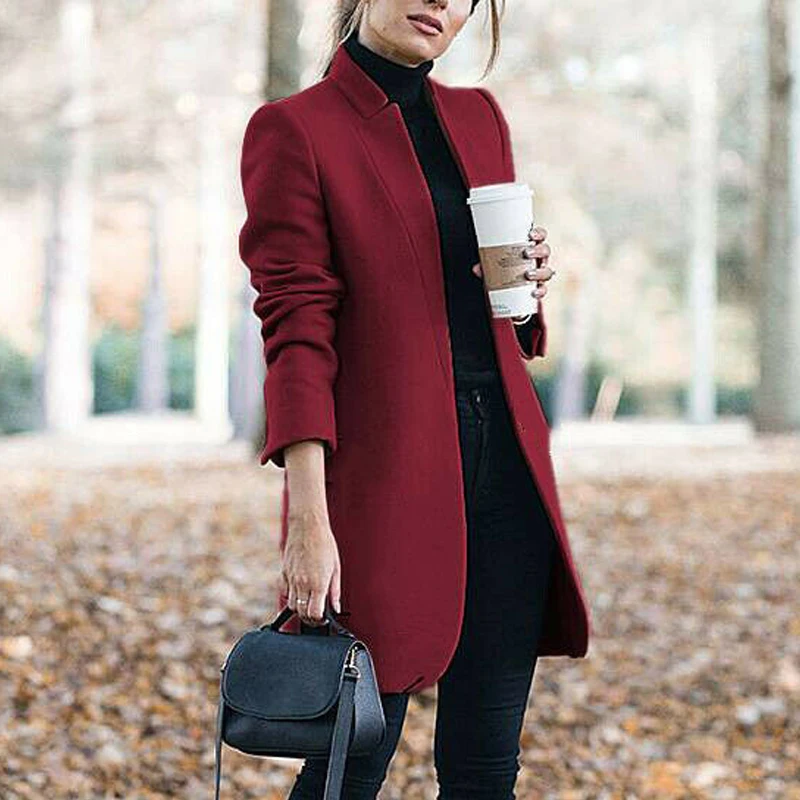 Duzeala, Женское пальто, Осень-зима, пальто и куртки для женщин, плюс размер, пальто, женские пальто, длинные топы