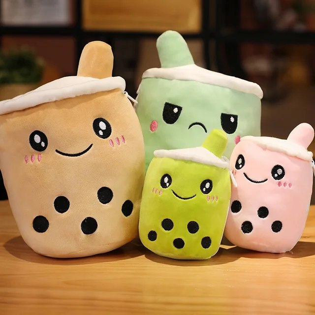 15/25cm Flip Reversible Bubble Tea Juice Cup Plush Toy Stuffed Colorful Emotional Drink Happy Angry Decoration Prop Dropshipping 4