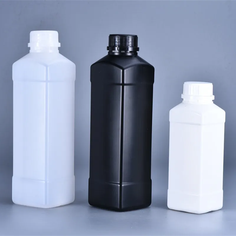 

500ML 1000ML Square Plastic bottle with lid Empty HDPE container for Disinfection Alcohol cosmetic 1PCS