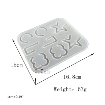 

1Set DIY Craft Crystal Epoxy Resin Mold Earrings Pendant Casting Silicone Mould N58F