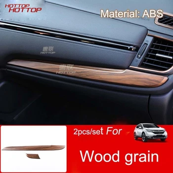 

HOTTOP For HONDA CR-V CRV 2017 2018 5th Gen AT LHD Wood Grain Center Control Panel trim car styling