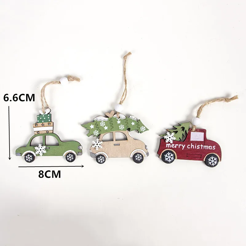 Новогодняя натуральная Деревянная Рождественская елка орнамент деревянный кулон Рождественский подарок Noel Рождественское украшение для дома Navidad Deco