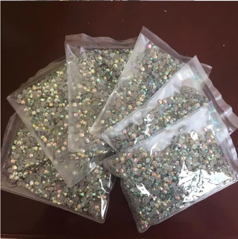 

Strass Crystal AB SS16 Sizes DMC Hot Fix Rhinestone Flat Back Strass Sewing Fabric Garment Shoes