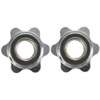 

2x 1″ standard barbell spinlock collars screw clamp dumbbell bar weight lifting
