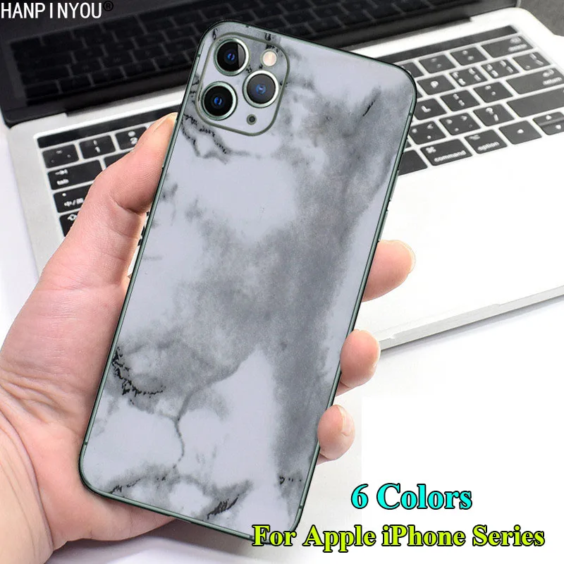 For Apple iPhone 13 12 11 Pro mini X Xs Max Xr SE 2020 8 Plus Vintage Marble Back Rear Protective Film Decals Skin Sticker | Мобильные