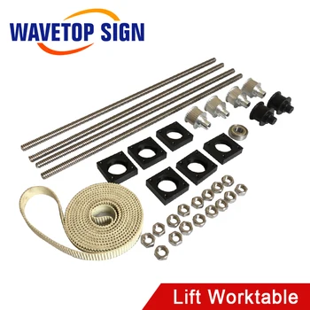 

WaveTopSign Motorized Up and Down Table Platform Lift Metal Parts lift range 300mm for CO2 Cutting and Engraving Machine