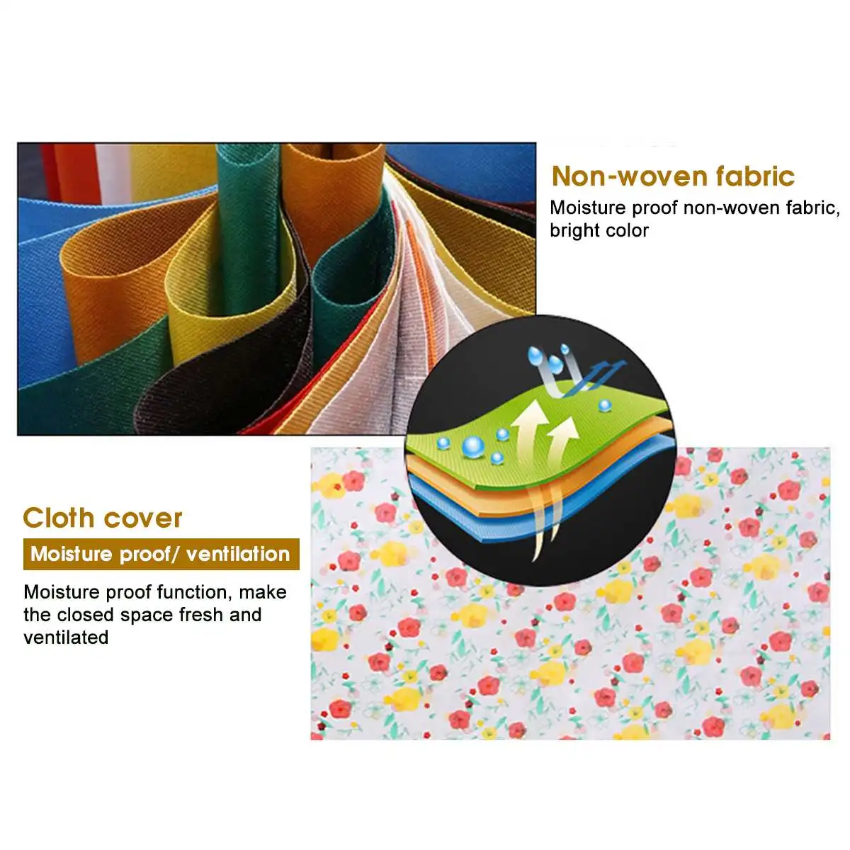 Large Capacity Non-woven Cloth Wardrobe Folding Portable DIY Wardrobe Clothes Storage Cabinet Closet Home Furniture