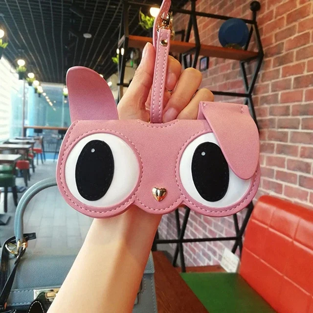 

PU Leather Eyeglasses Case 2019 Ins Popular Cute Cartoon Back To School Women Sunglasses Storage Protection Unique Glasses Bags