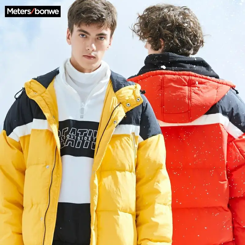 Metersbonwe MTEE новые зимние куртки пуховики длинный толстый зимний пуховик мужское