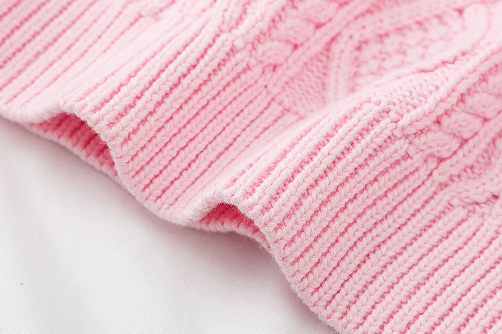 Сезон осень-зима; Детские футболки для маленьких девочек и мальчиков вязаный свитер Одноцветный Прошитые теплые футболки, комплекты одежды «Минни» 925