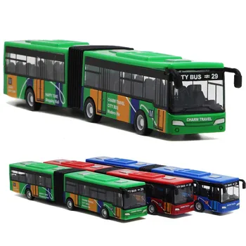 

1:32 Double Track Trolley Bus Model Car Toys Voice Alloy Acoustic Light Pull Back Diecast Toy Car Tram Wheels Model for Kid Gift