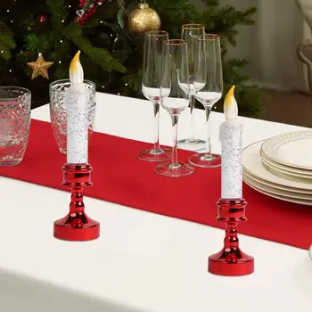 

Retro LED Electronic Luminous Candles Christmas Decoration Scene Layout Battery Operated LED Electronic Candles Home Accessories