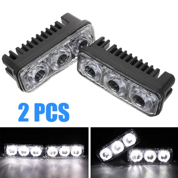 

2pcs DC12V 1A 3W 3 LED White Car Day-time Running Light Fog Lamp 6000-7000K For Truck SUV Boat