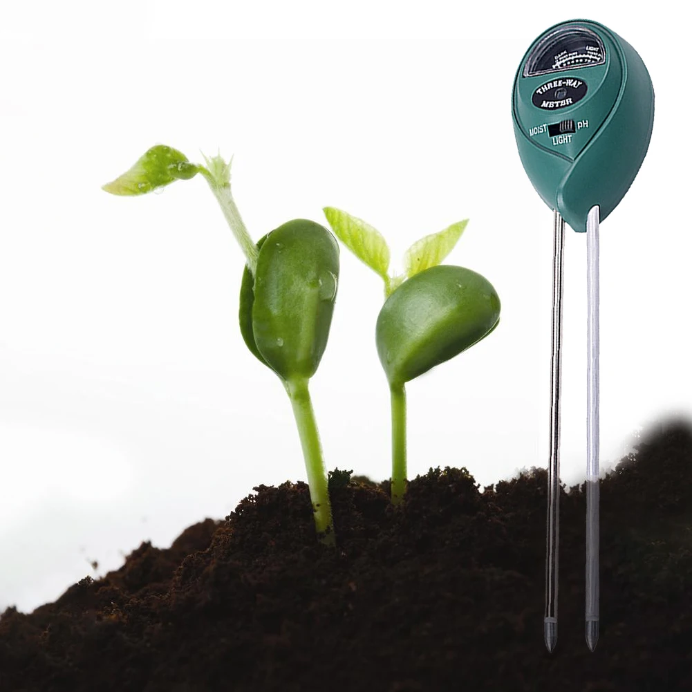 Medidor de humedad del suelo 3 en 1, Detector de humedad y acidez del PH, dispositivos especiales de jardín, herramientas de jardinería para plantar flores