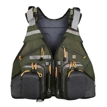 

Outdoor Fishing Vest General Size Multi Function Adjustable Mesh Vest With Mutil-Pocket Outdoor Fishing Vest Jackets