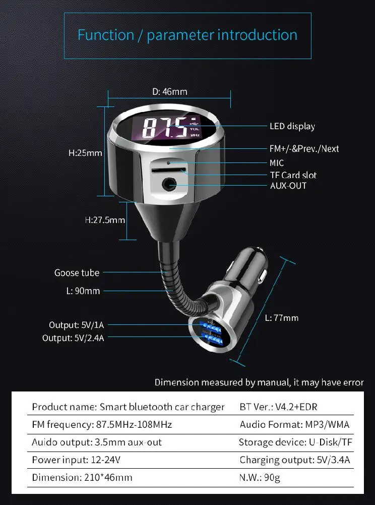 TWISTER. CK автомобильный fm-передатчик Handsfree Bluetooth MP3-плеер автомобильный комплект двойное USB Автомобильное зарядное устройство TF карта U диск