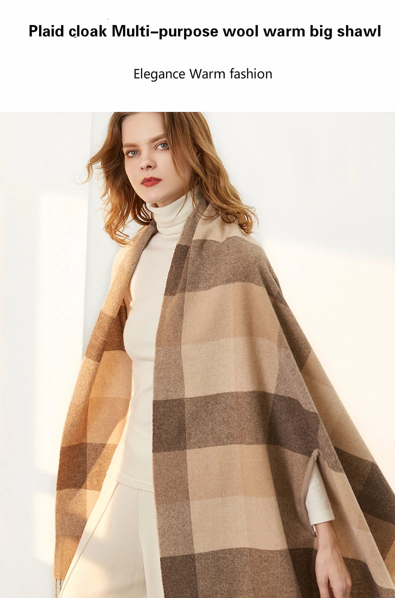Кашемировая шаль из пашмины, Bufanda Mujer Invierno,, зимнее пальто для женщин, шарфы в клетку, Echarpe Hiver Femme, пончо и накидки, шарфы