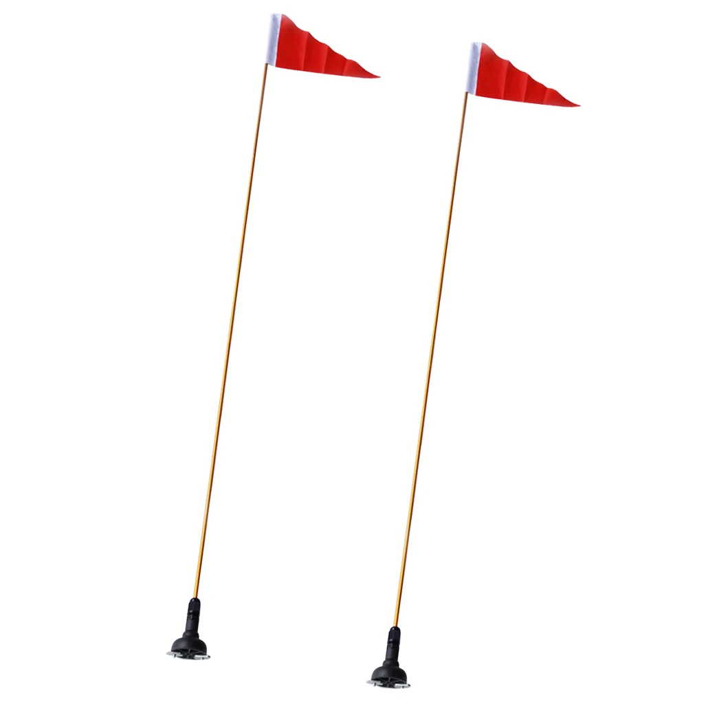 2Pcs Boat Canoe Kayak 47 Inch Safety Flag Base Kit with DIY Mount for Water Sports - Premium & Universal, Easy installation