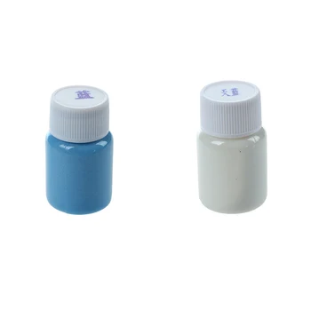 

2 Bottle 20G Glow in the Dark Acrylic Luminous Paint Bright Pigment Party Decoration DIY, 1 Bottle Sky Blue & 1 Bottle Blue